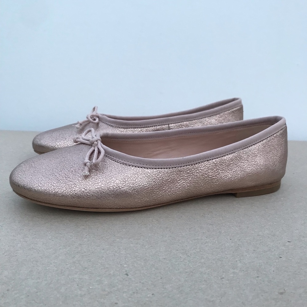 Kate Spade Honey flats in blush metallic, 6.5, NIB